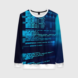 Женский свитшот 3D Программиста с кодом