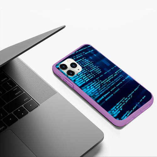 Чехол для iPhone 11 Pro Max матовый Программирование 6, цвет фиолетовый - фото 5