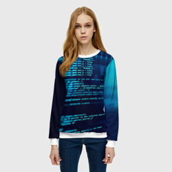 Женский свитшот 3D Программиста с кодом - фото 2
