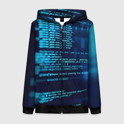 Женская толстовка 3D на молнии Программиста с кодом
