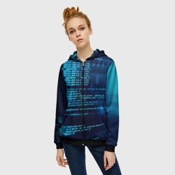 Женская толстовка 3D на молнии Программиста с кодом - фото 2