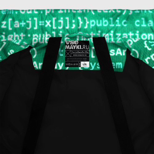 Мужская зимняя куртка 3D Программирование 8, цвет черный - фото 7