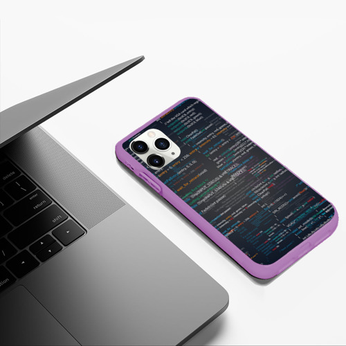 Чехол для iPhone 11 Pro Max матовый Программирование 9, цвет фиолетовый - фото 5