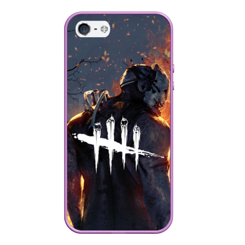 Чехол для iPhone 5/5S матовый Dead by Daylight, цвет сиреневый