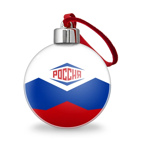 Ёлочный шар Россия 2016 триколор в Рио-де-Жанейро