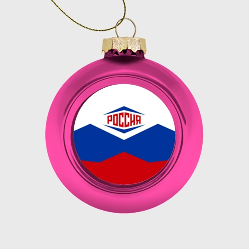 Ёлочный шар стеклянный/пластиковый Россия 2016 триколор в Рио-де-Жанейро
