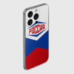 Чехол для iPhone 16 Pro Max силиконовый с защитой камеры Россия 2016 триколор в Рио-де-Жанейро - фото 2