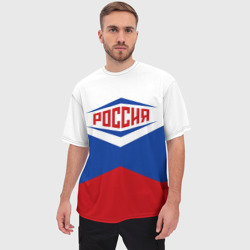 Мужская футболка oversize 3D Россия 2016 - фото 2