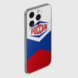 Чехол для iPhone 15 Pro силиконовый с защитой камеры Россия 2016 триколор в Рио-де-Жанейро - фото 2