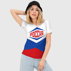 Женская футболка 3D Slim Россия 2016 - фото 2