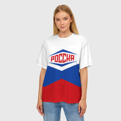 Женская футболка oversize 3D Россия 2016 - фото 2