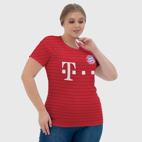 Женская футболка 3D Бавария (форма), цвет 3D печать - фото 6