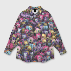 Женская рубашка oversize 3D My Little Pony. Персонажи