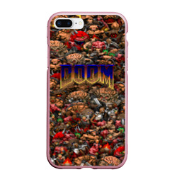 Чехол для iPhone 7Plus/8 Plus матовый Doom. Все монстры pixel art