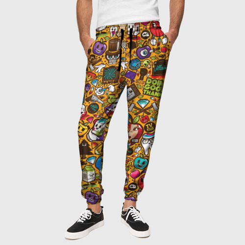 Мужские брюки 3D Стикербомбинг, цвет 3D печать - фото 4