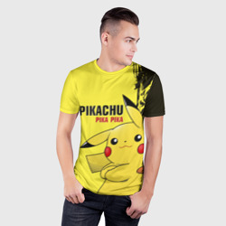 Мужская футболка 3D Slim Pikachu Pika Pika - фото 2