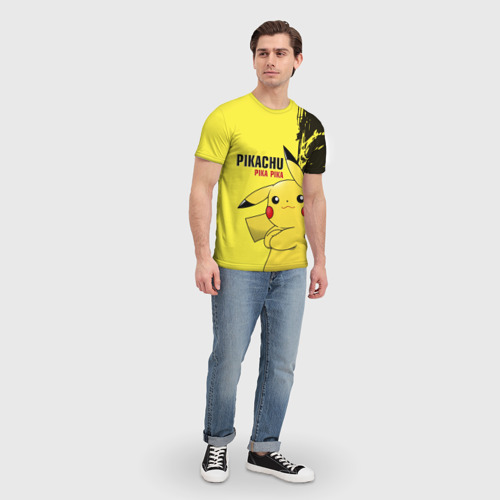Мужская футболка 3D Pikachu Pika Pika - фото 5