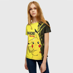 Женская футболка 3D Pikachu Pika Pika - фото 2