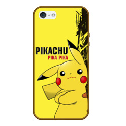 Чехол для iPhone 5/5S матовый Pikachu Pika Pika