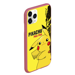 Чехол для iPhone 11 Pro Max матовый Pikachu Pika Pika - фото 2