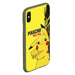 Чехол для iPhone XS Max матовый Pikachu Pika Pika - фото 2