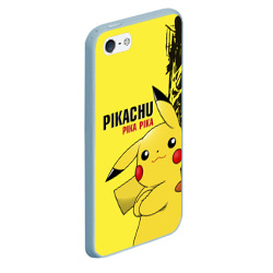 Чехол для iPhone 5/5S матовый Pikachu Pika Pika - фото 2