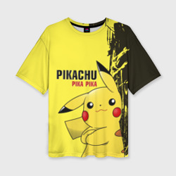 Женская футболка oversize 3D Pikachu Pika Pika