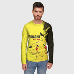 Мужской лонгслив 3D Pikachu Pika Pika - фото 2