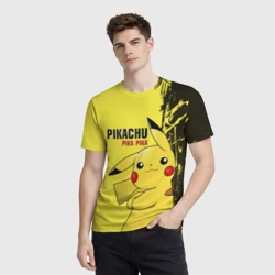 Мужская футболка 3D Pikachu Pika Pika - фото 2