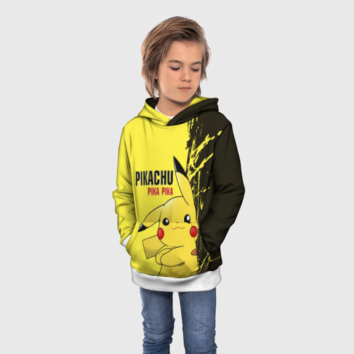 Детская толстовка 3D Pikachu Pika Pika, цвет белый - фото 3