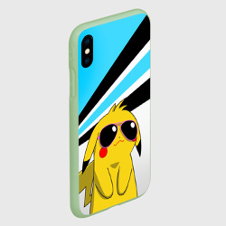 Чехол для iPhone XS Max матовый Пикачу в очках - фото 2