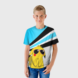Детская футболка 3D Пикачу в очках - фото 2