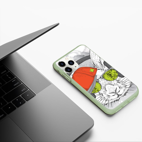Чехол для iPhone 11 Pro матовый с принтом Стильный Кролик, фото #5