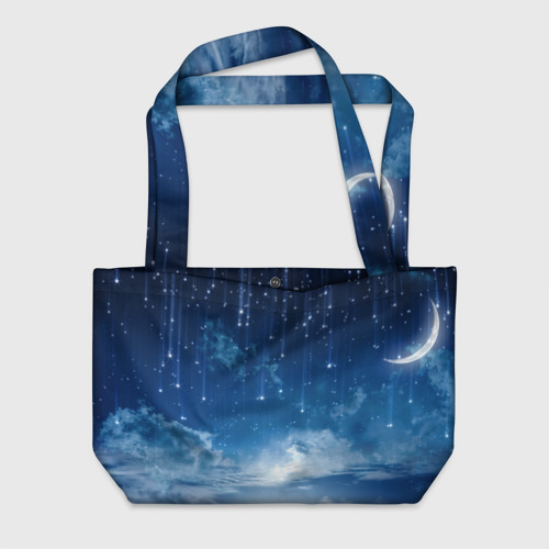 Пляжная сумка с принтом Звездное небо, вид спереди №1