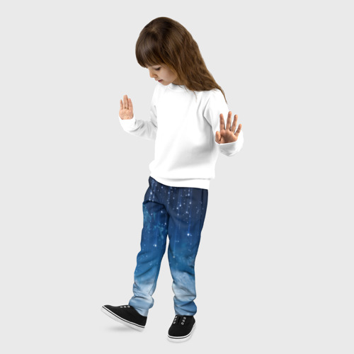 Детские брюки 3D с принтом Звездное небо, фото на моделе #1