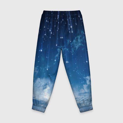Детские брюки 3D с принтом Звездное небо, вид сзади #1