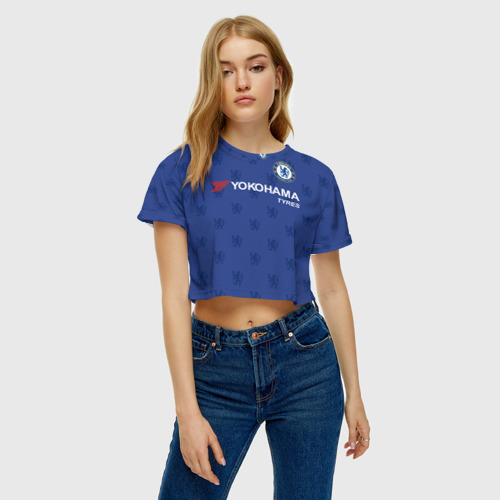 Женская футболка Crop-top 3D Челси (форма), цвет 3D печать - фото 3