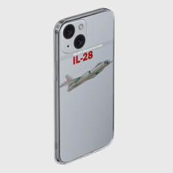 Чехол для iPhone 15 силиконовый с защитой камеры Ил-28 Атомный Мясник Сталина - фото 2