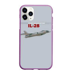 Чехол для iPhone 11 Pro Max матовый Ил-28 Атомный Мясник Сталина