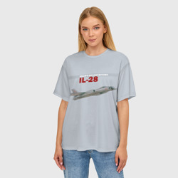 Женская футболка oversize 3D Ил-28 Атомный Мясник Сталина - фото 2