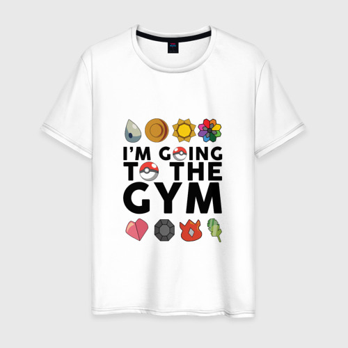 Мужская футболка хлопок Pokemon I'm going to the gym (black)