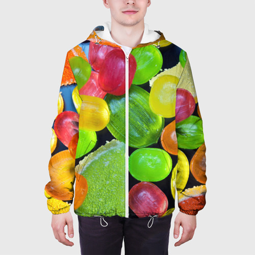 Мужская куртка 3D Карамельки, цвет 3D печать - фото 4