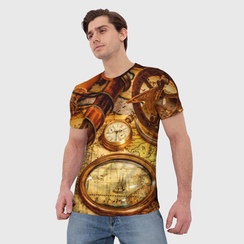 Мужская футболка 3D Путешественник, цвет 3D печать - фото 3