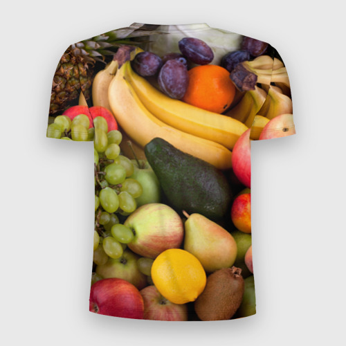 Мужская футболка 3D Slim Спелые фрукты, цвет 3D печать - фото 2