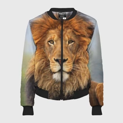 Женский бомбер 3D Красавец лев