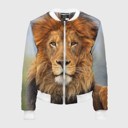 Женский бомбер 3D Красавец лев