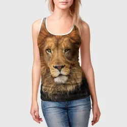 Женская майка 3D Красавец лев - фото 2