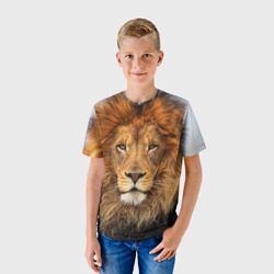 Детская футболка 3D Красавец лев - фото 2