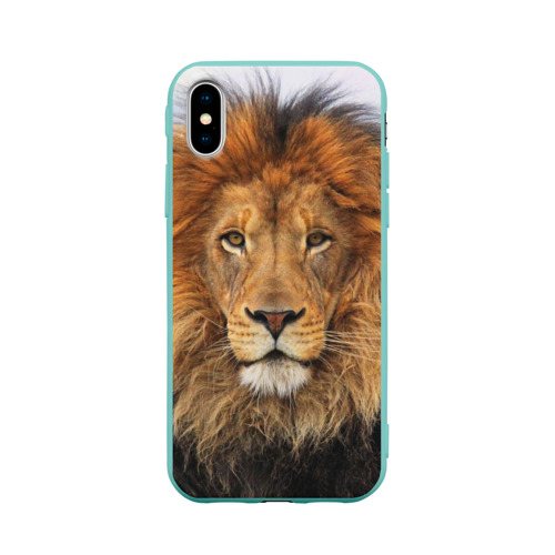 Чехол для iPhone X матовый Красавец лев Фото 01 Чехол для iPhone X матовый Красавец лев Фото 01