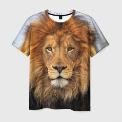 Мужская футболка 3D Красавец лев